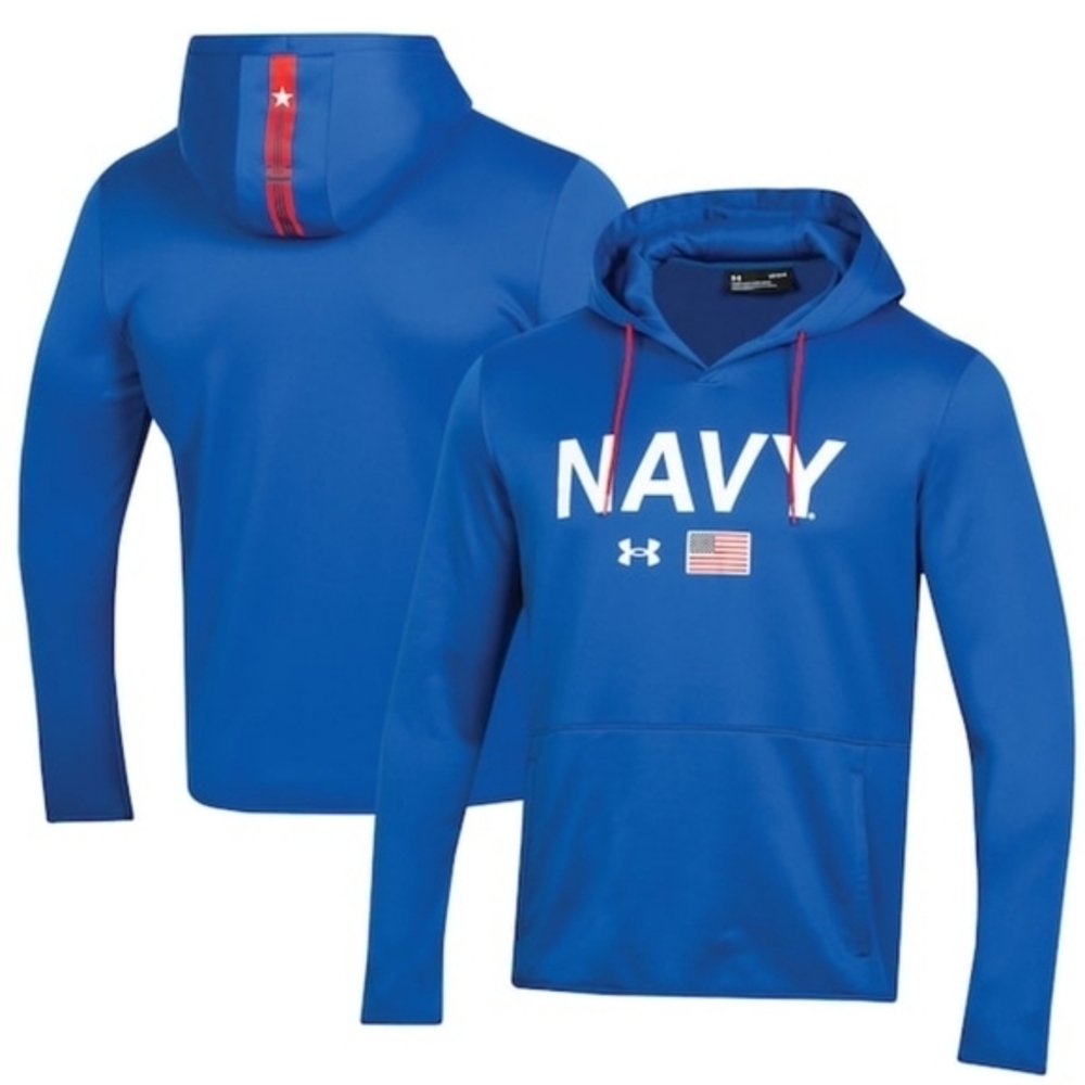 Navy  Under Armour Special Games Nasa Pullover Hoodie Size 2XL